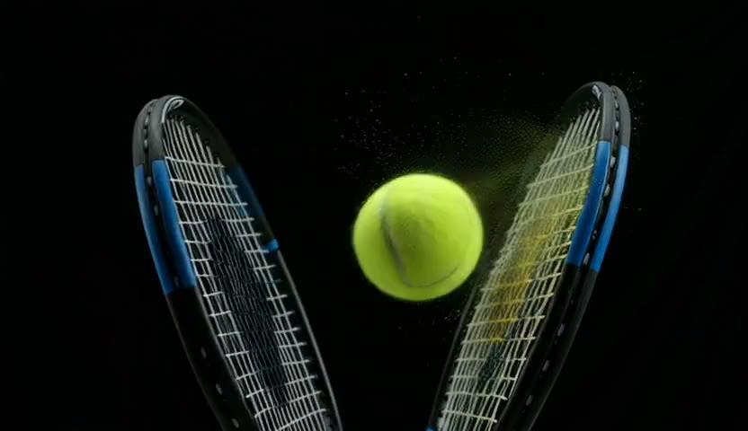 Andreas Ehstand hitting a ball, still frame