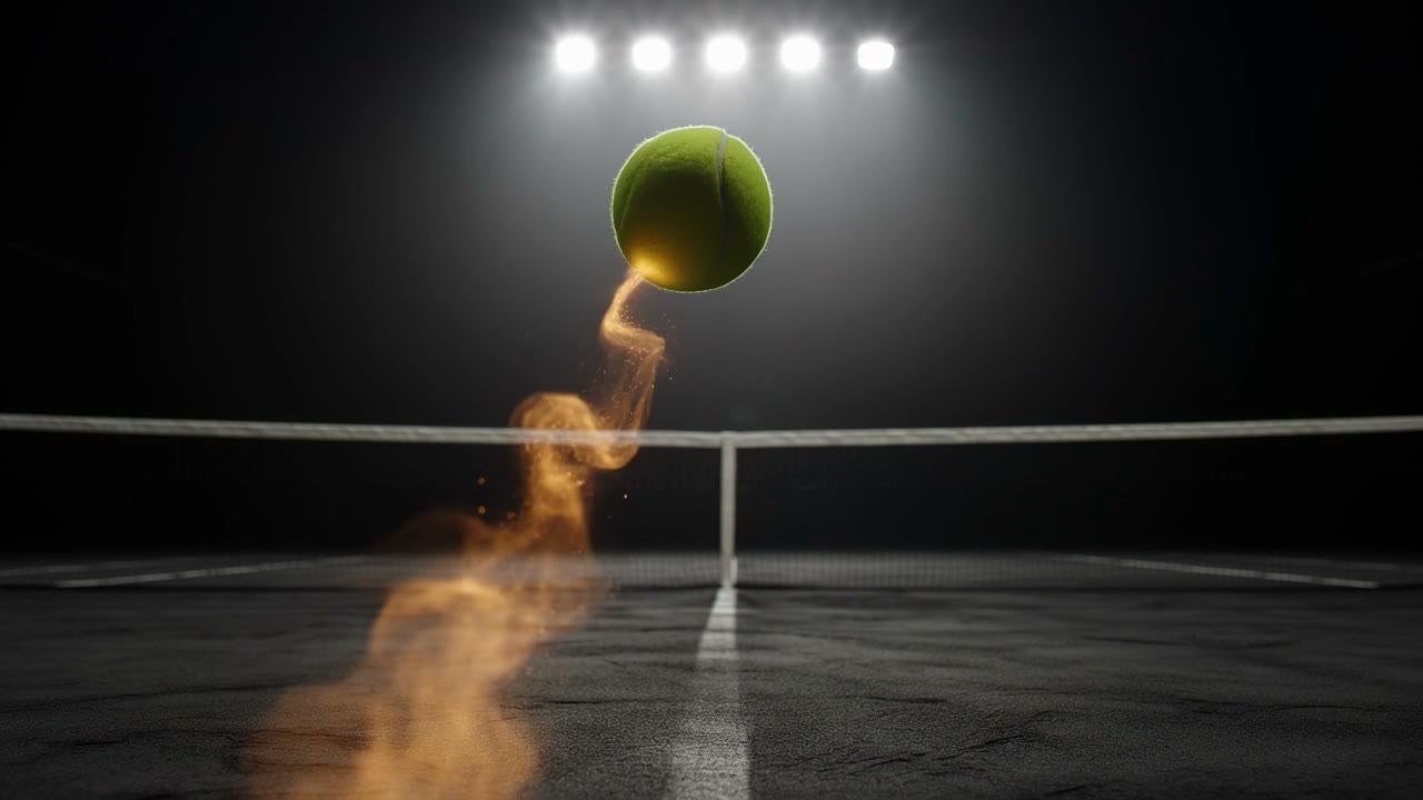 Andreas Ehstand hitting a ball, still frame